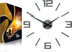 ModernClock 3D nalepovacie hodiny Reden 60x60 cm sivé