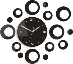 ModernClock 3D nalepovacie hodiny Ring wenge