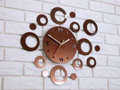 ModernClock 3D nalepovacie hodiny Ring medené