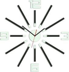 ModernClock 3D nalepovacie hodiny Sheen wenge-biele