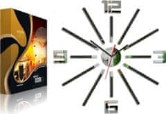 ModernClock 3D nalepovacie hodiny Sheren wenge