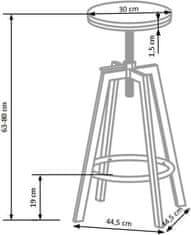 Halmar Barová stolička Ivy9 hnedá