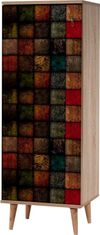 Hanah Home Regál na topánky Filinta Colors 50x135 cm dub sonoma/viacfarebný