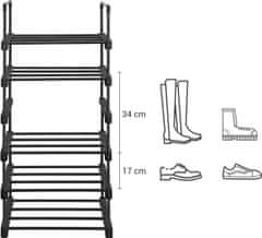 Songmics Botník Rezula 106 cm černý