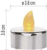 EMOS Čajové sviečky LED dekorácie Robi 6 ks strieborné