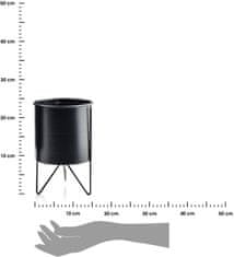 Dekorstyle Čierny stojan na kvety Swen Cylindre 23 cm