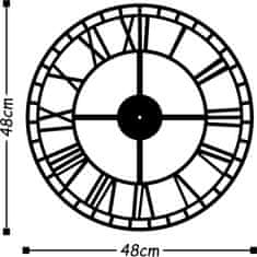 Wallity Dekoratívne nástenné hodiny Metala 48 cm čierne