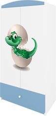 Kocot kids Detská skriňa Babydreams 90 cm dinosaurus modrá