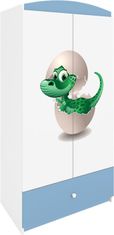 Kocot kids Detská skriňa Babydreams 90 cm dinosaurus modrá