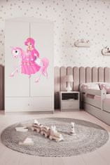 Kocot kids Detská skriňa Babydreams 90 cm princezná na koni biela