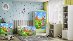 Kocot kids Detská skriňa Babydreams 90 cm safari zelená