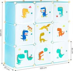 ModernHome Detský modulárny regál Vinc 109 cm modrý