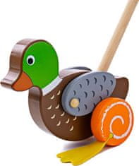 Bigjigs Toys Drevená jazdiaca kačička DUCK