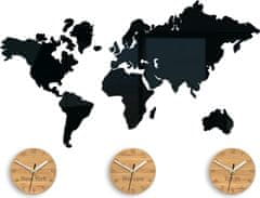 ModernClock 3D nalepovacie hodiny Earth čierne