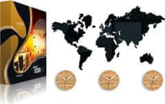 ModernClock 3D nalepovacie hodiny Earth čierne