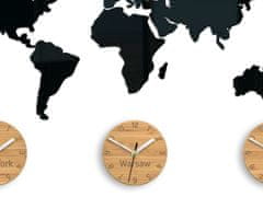 ModernClock 3D nalepovacie hodiny Earth čierne