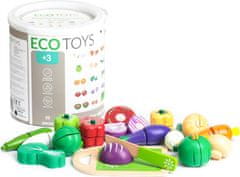 EcoToys Drevená zelenina na sekanie – 20 kusov