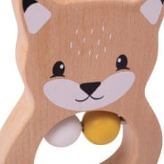 Bigjigs Toys Drevená hrkálka Fox