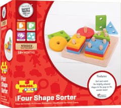 Bigjigs Toys Drevené nasadzovacie tvary SHAPES