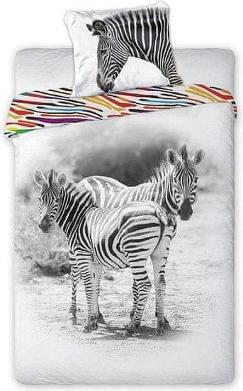 FARO Textil Bavlnená posteľná bielizeň Wild Zebra 140x200 cm