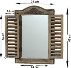 Dekorstyle Drevené zrkadlo s okenicami