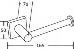 Mexen Držiak toaletného papiera dlhý RUFO zlatý