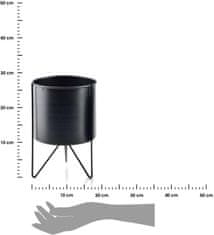 Dekorstyle Čierny stojan na kvety Swen Cylindre 26 cm