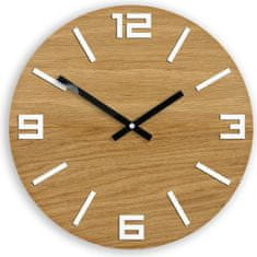 ModernClock Hodiny Arabic Wood hnedo-čierne