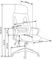 Halmar Kancelárska stolička Dedo sivé/čierne