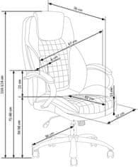 Halmar Kancelárske kreslo KING 67 cm šedé