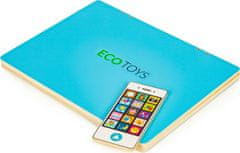 EcoToys Detský vzdelávací laptop TWIGY modrý