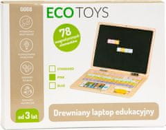 EcoToys Detský vzdelávací laptop TWIGY ružový