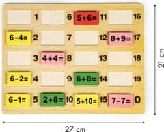 EcoToys Drevená stavebnica s tabuľou Matematika EcoToys