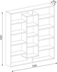 Kalune Design Knižnica Ample čierna/biela