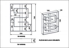 Hanah Home Knižnica Esteban čierna/dub