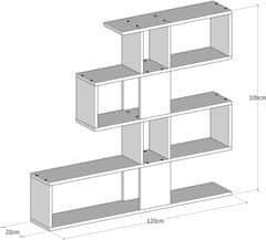 Kalune Design Knižnica Karlin II biela