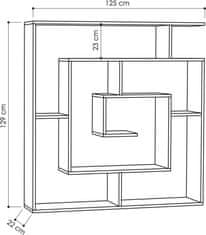 Kalune Design Knižnica Maze antracit