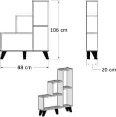 Kalune Design Knižnica Nisano biela