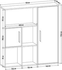 Hanah Home Knižnica Ridge 120 cm biela