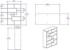 Kalune Design Knižnica Serra II biela