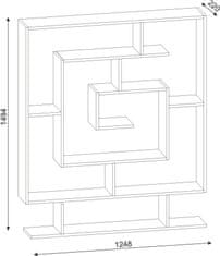 Kalune Design Knižnica Sarma hnedá