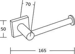 Mexen Držiak na toaletný papier RUFO chróm