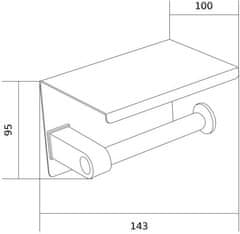 Mexen Držiak na toaletný papier Roof zlatý