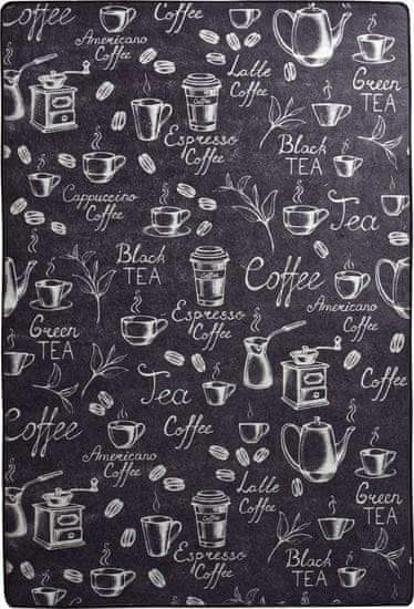 Conceptum Hypnose Koberec Coffee And Tea 60x140 cm čierny