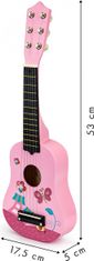 EcoToys Gitara pre deti ružová