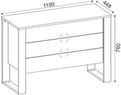 Hanah Home Komoda Bumerang 110 cm orech/antracit