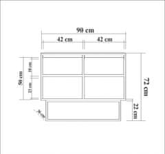 Hanah Home Komoda Ruba III 90 cm orech