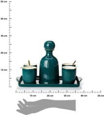 Dekorstyle Karafa + šálky a podšálky Kendi zelená