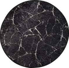 Conceptum Hypnose Okrúhly koberec Black Marble 140 cm čierny