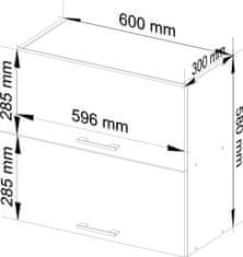 Akord Kuchynská skrinka Olivia W 60 cm biela závesná